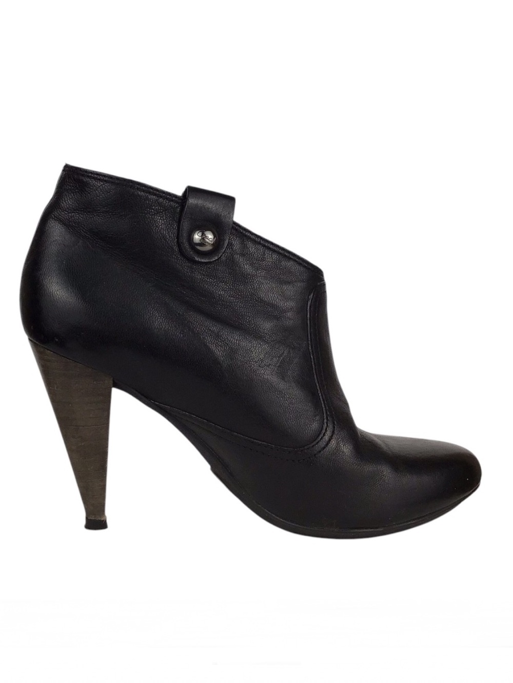 Coach Black Leather Aliza Heeled Ankle Boots